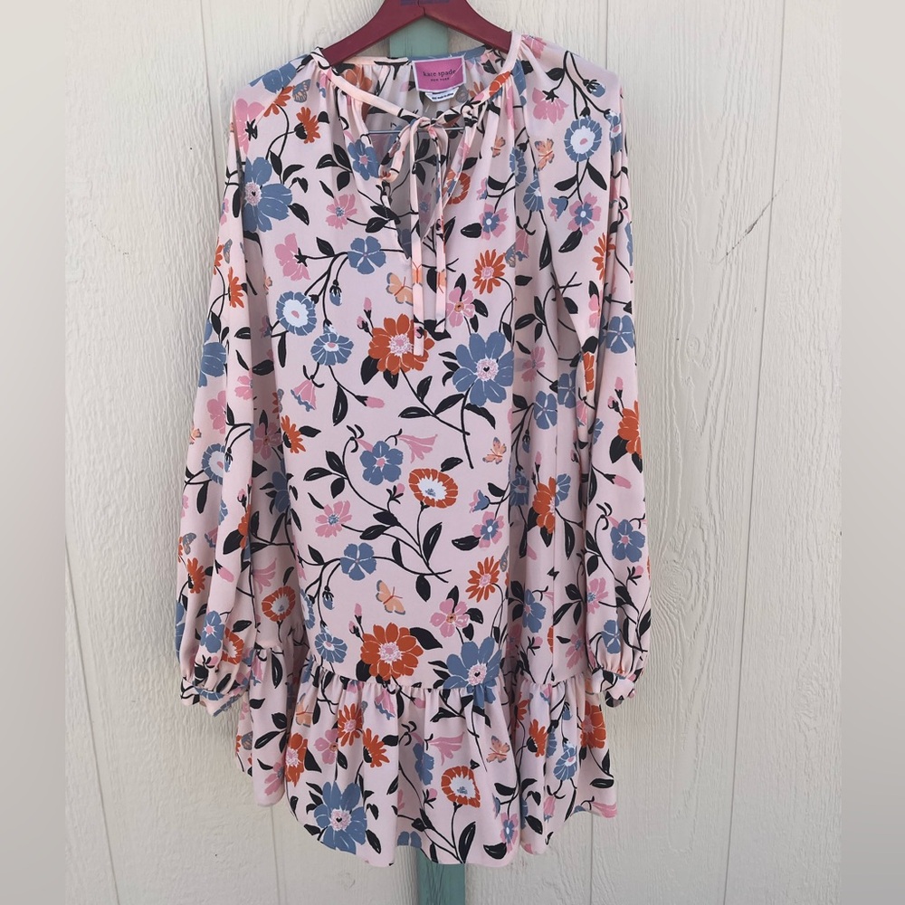 Kate Spade New York Floral Garden Tulip shift dress in Pearl Blush xxs